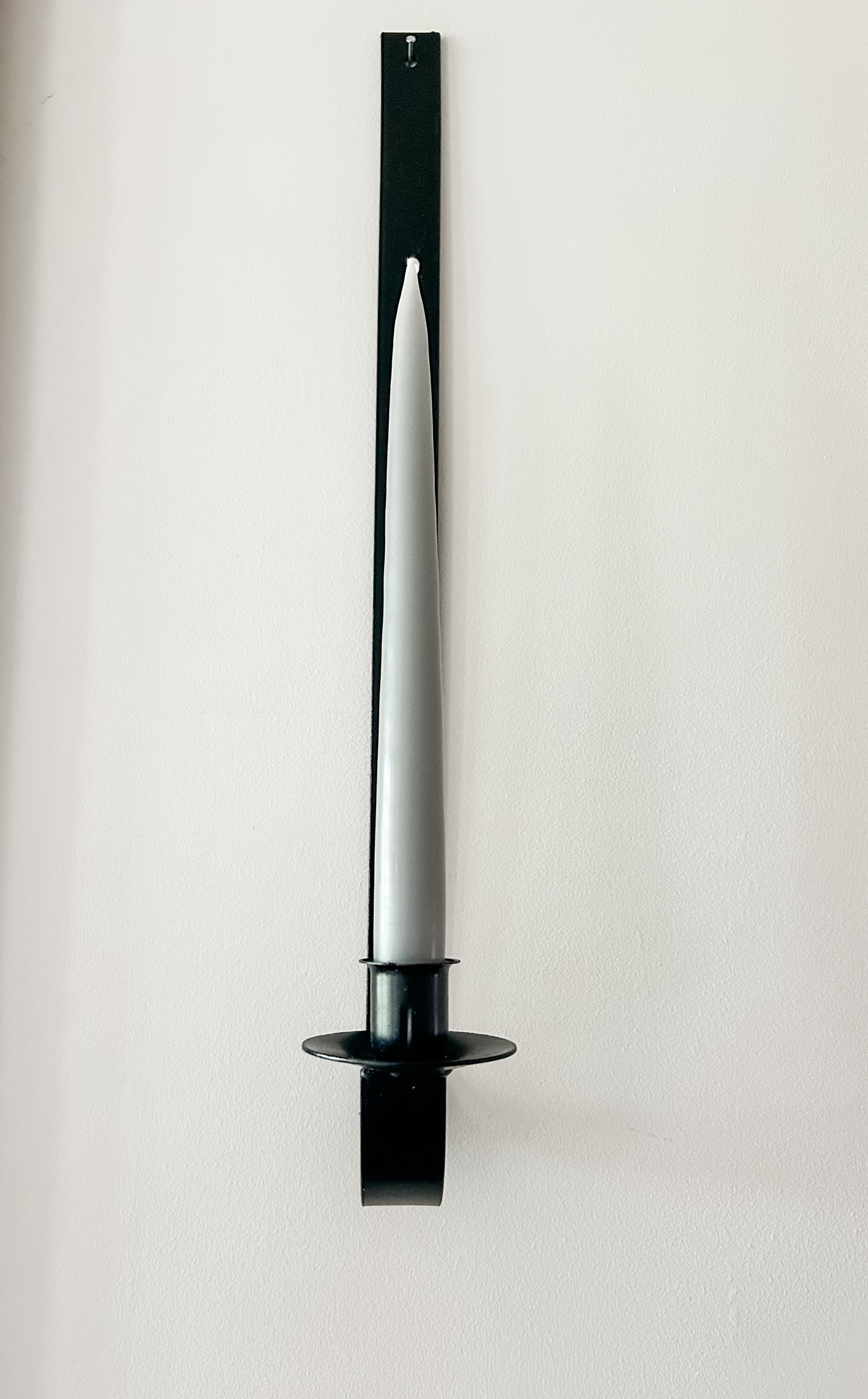 Slender Iron Handcrafted Taper Wall Sconce