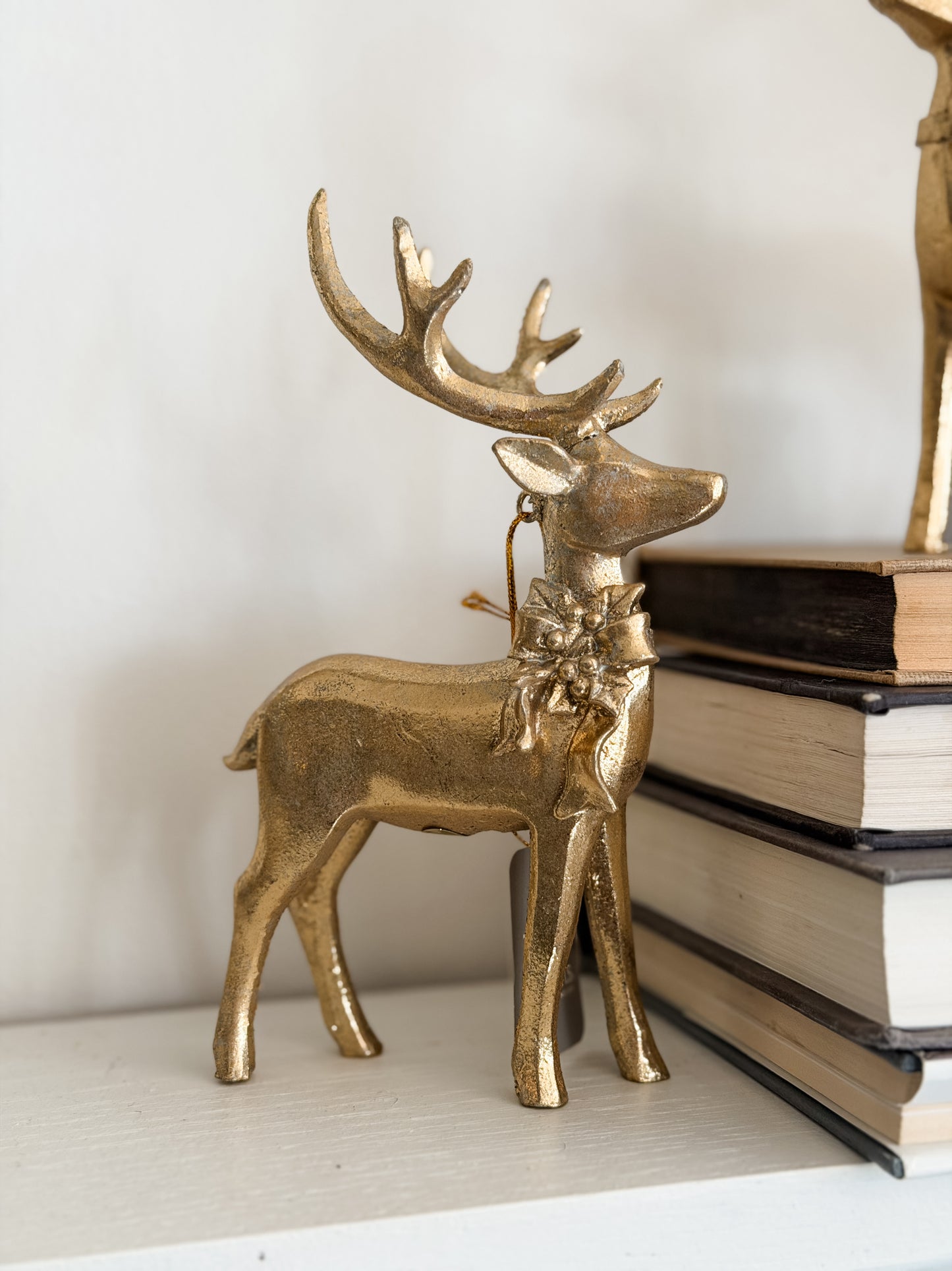 Aged Gold Deer Ornament Assorted
