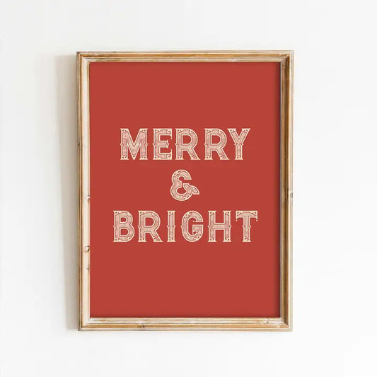 Merry & Bright Art Print (no frame)