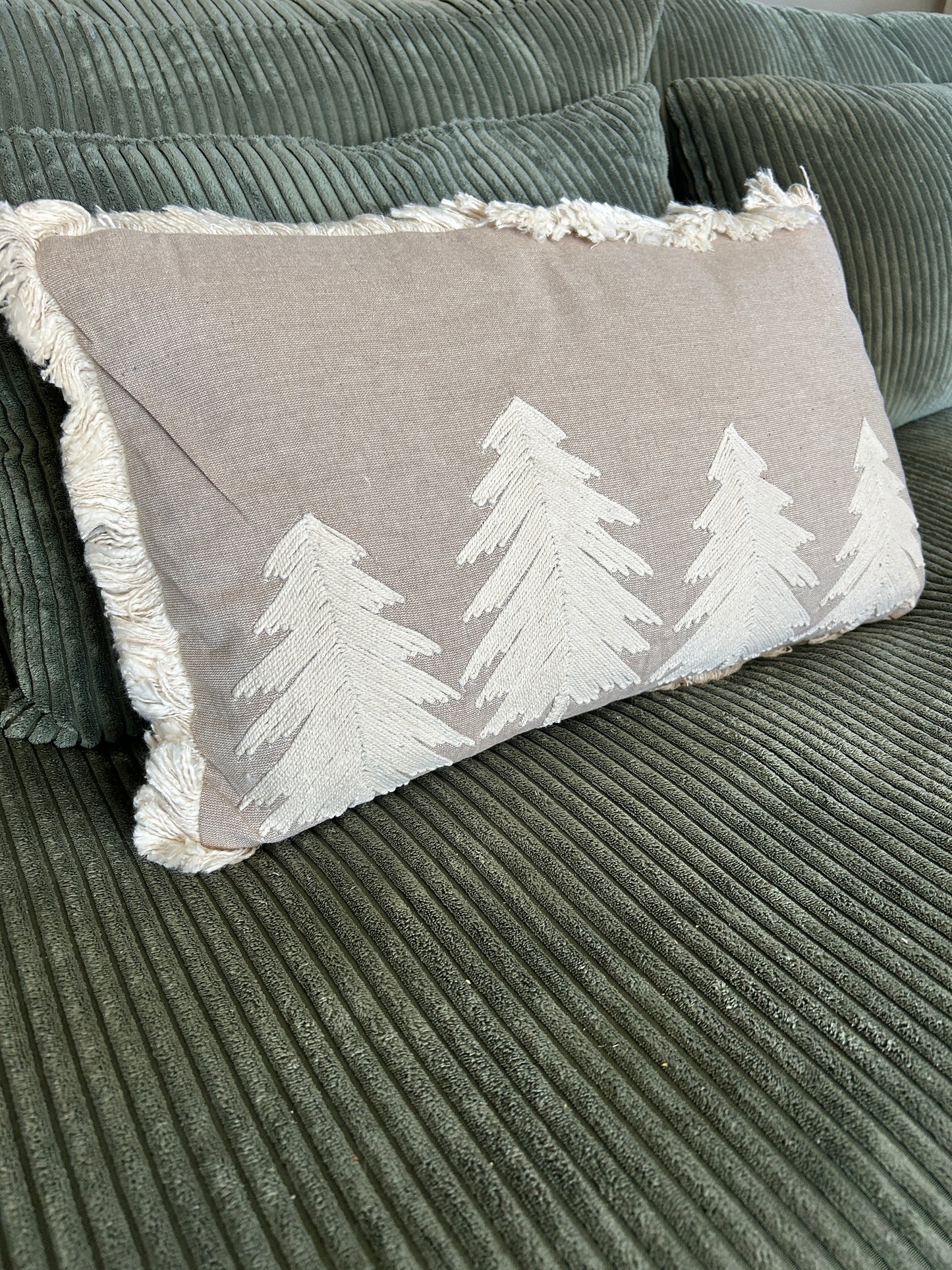 Neutral Tree Lumbar Pillow