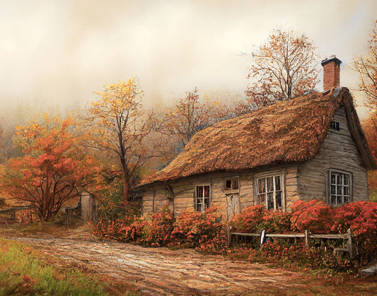 Pre-Order: Fall Cottage Print (no frame)