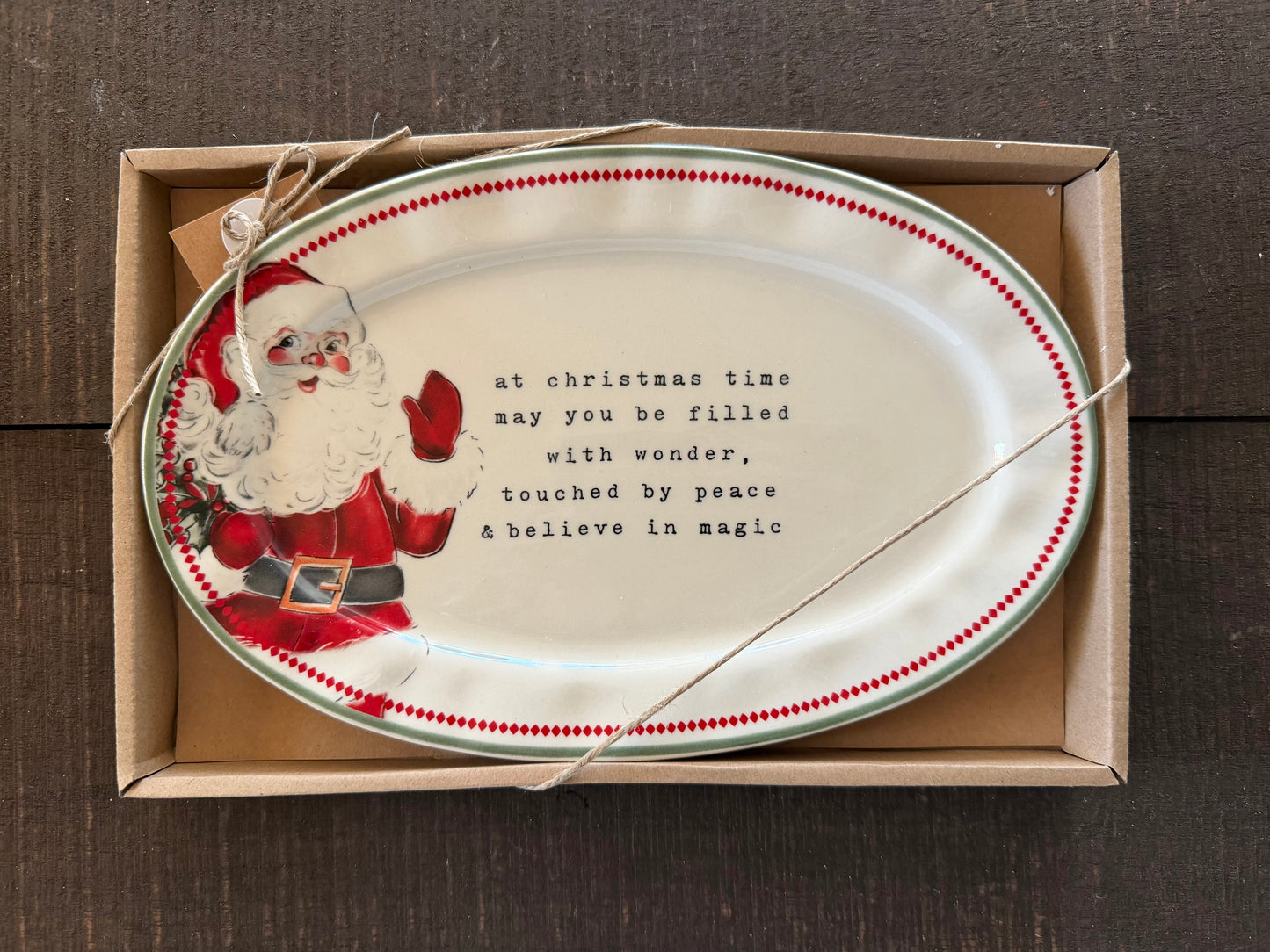 Christmas Time Sentiment Plate