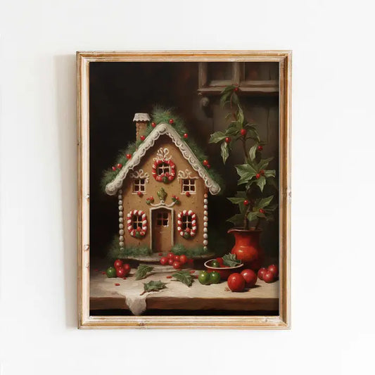 Gingerbread House Art Print (no frame)