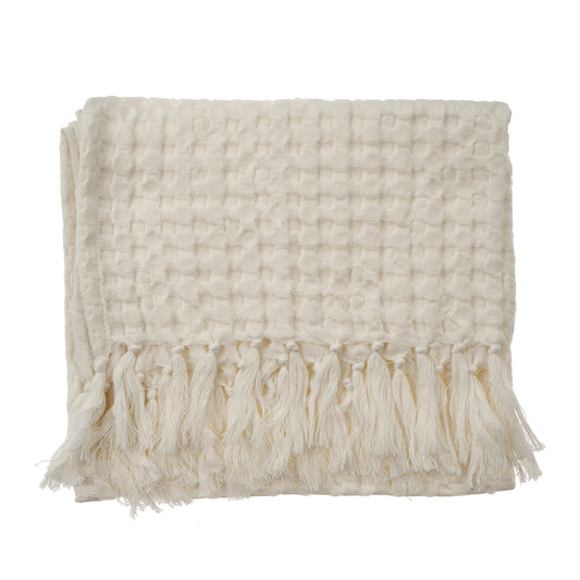 Cream Honeycomb Hand Towel