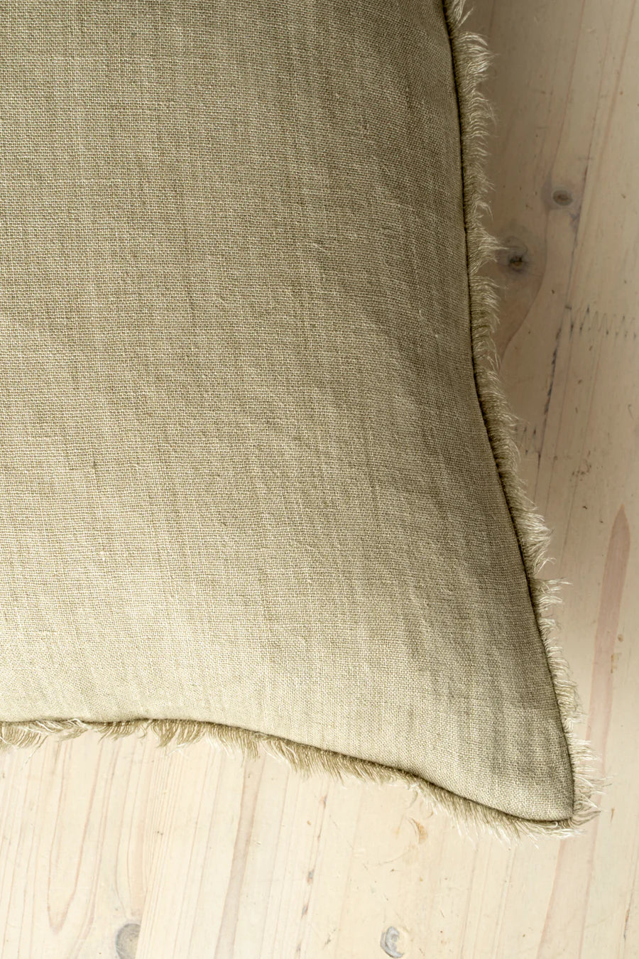 Lina Linen Pillow 24" x 24"- Celery Root