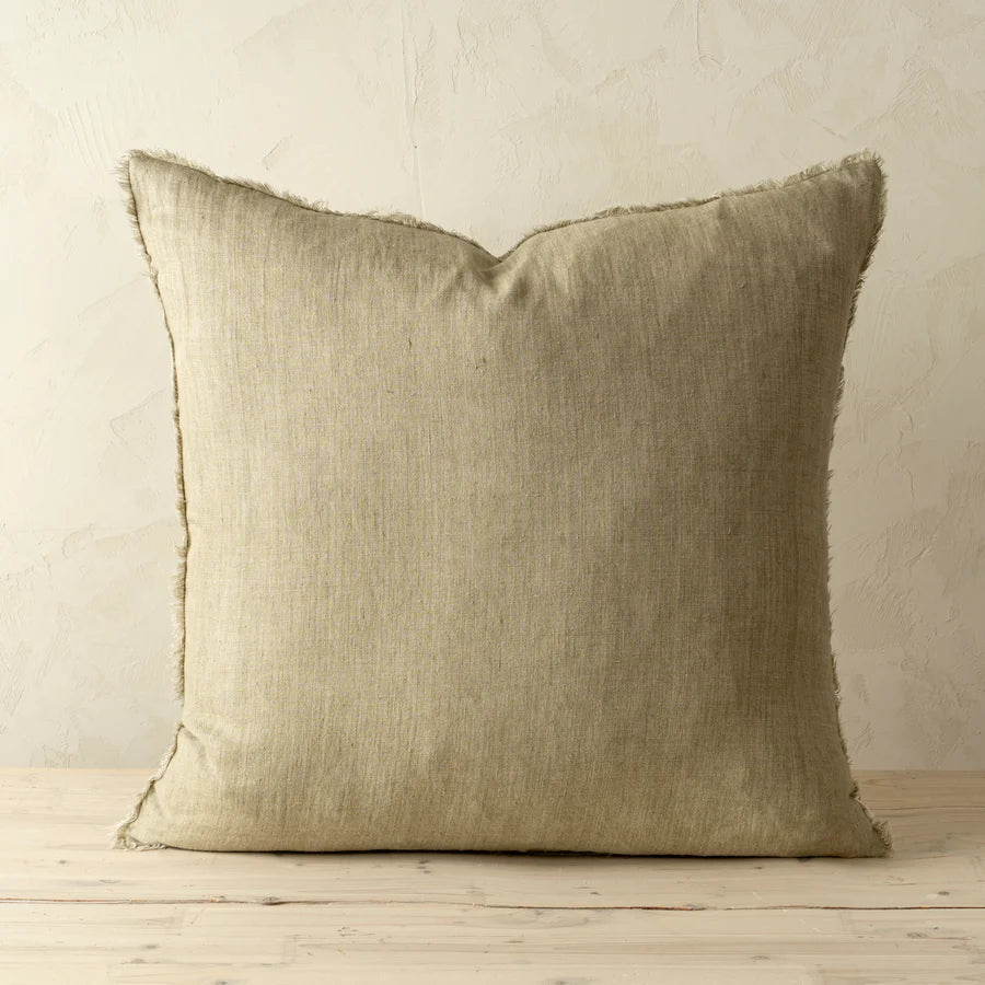 Lina Linen Pillow 24" x 24"- Celery Root