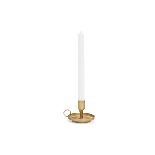 Antiqued Brass Iron Candle Holder