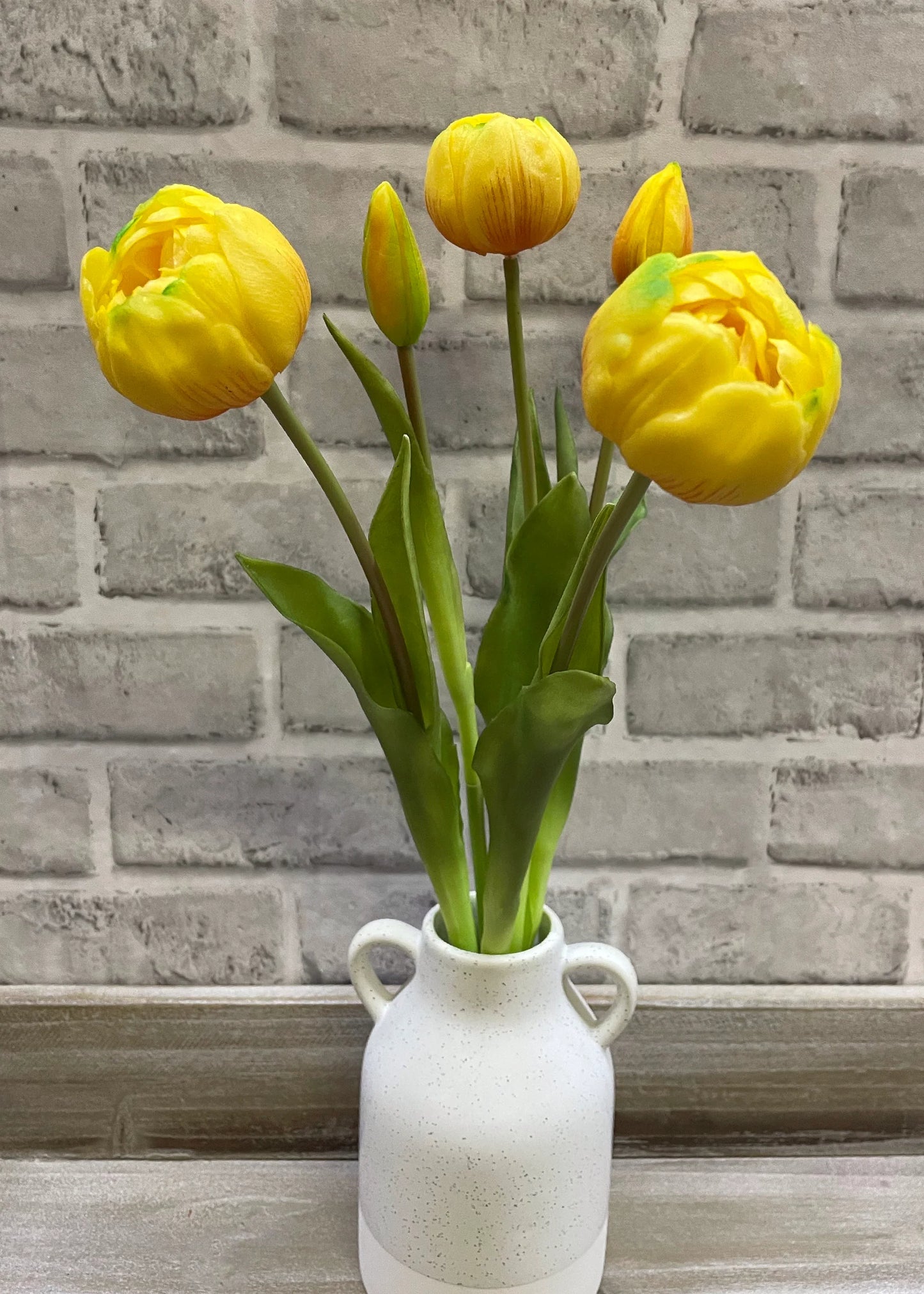 Yellow Peony & Tulip Bundle-18”