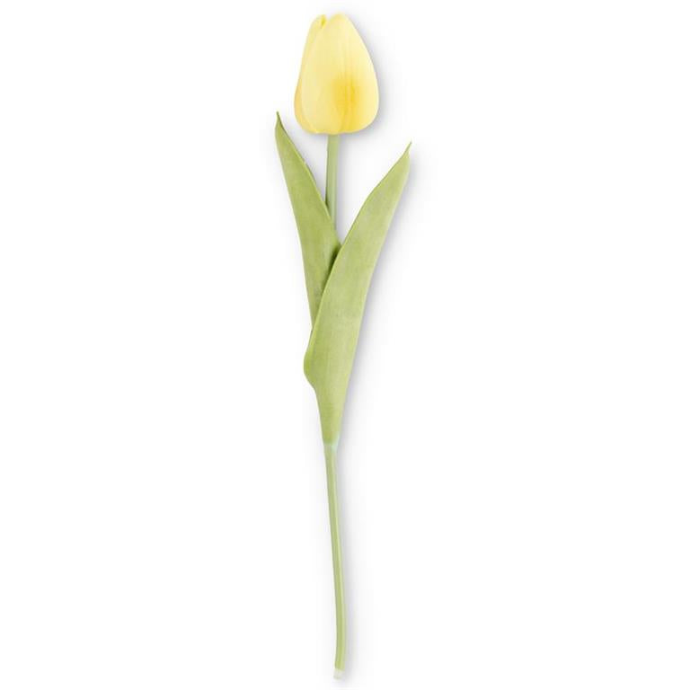 Light Yellow Real Touch Individual Tulip