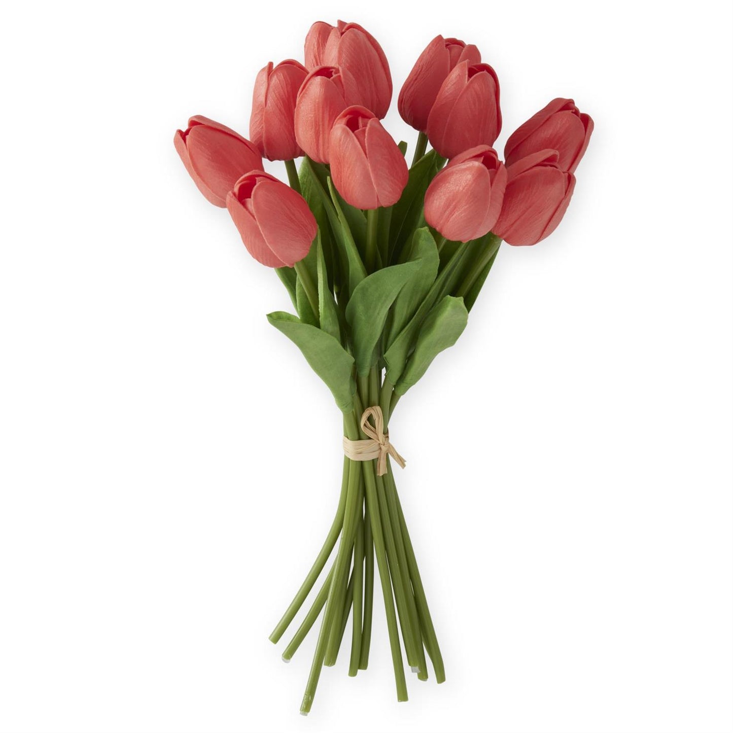 Coral Real Touch Tulip Dozen