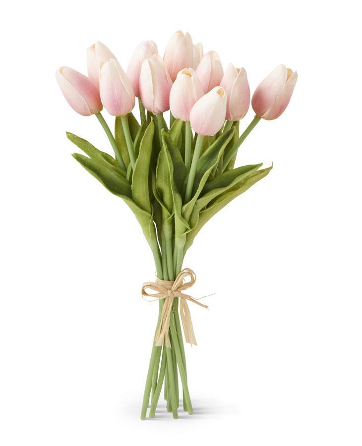 Pink Real Touch Tulip Dozen