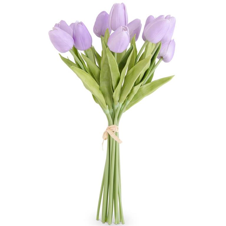 Light Purple Real Touch Tulip Dozen