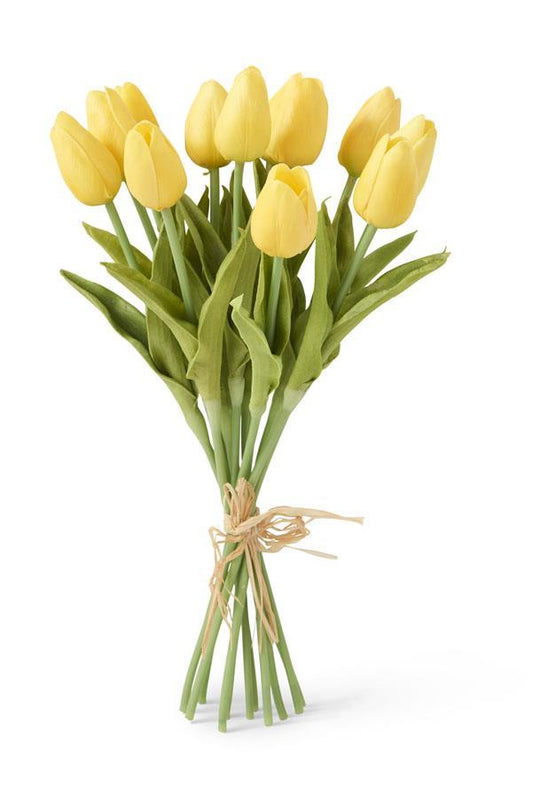 Yellow Real Touch Tulip Dozen