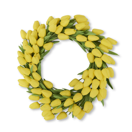 Yellow Real Touch Tulip Wreath