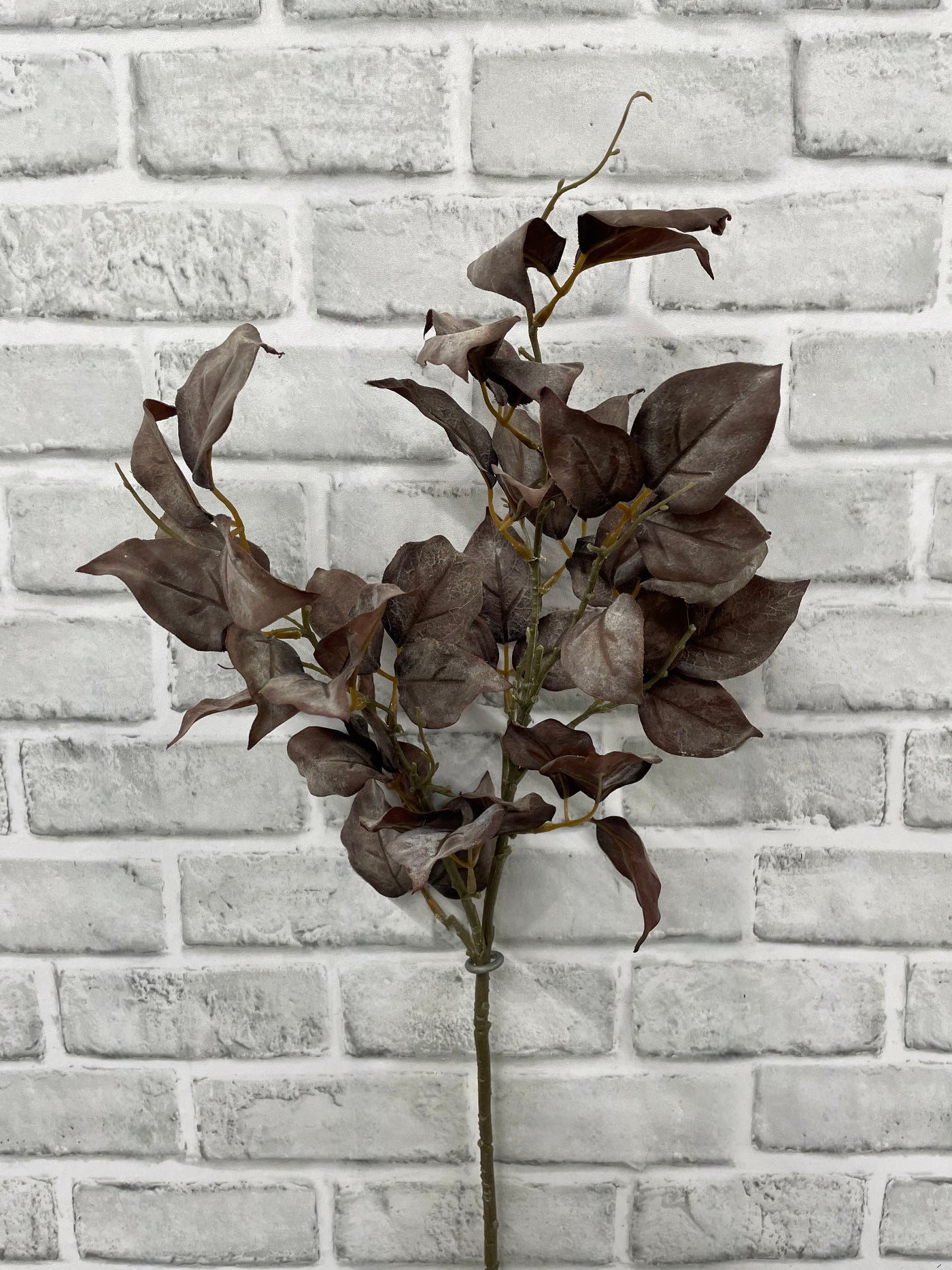 Fall Burgundy Dried Leaf Spray