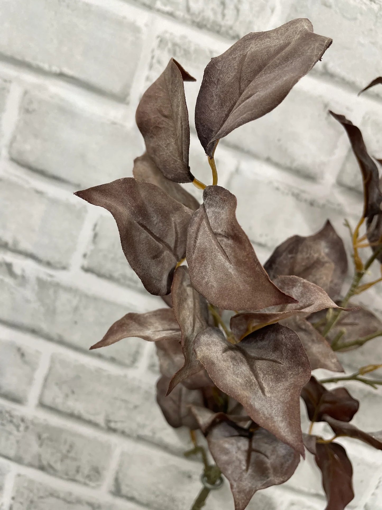 Fall Burgundy Dried Leaf Spray