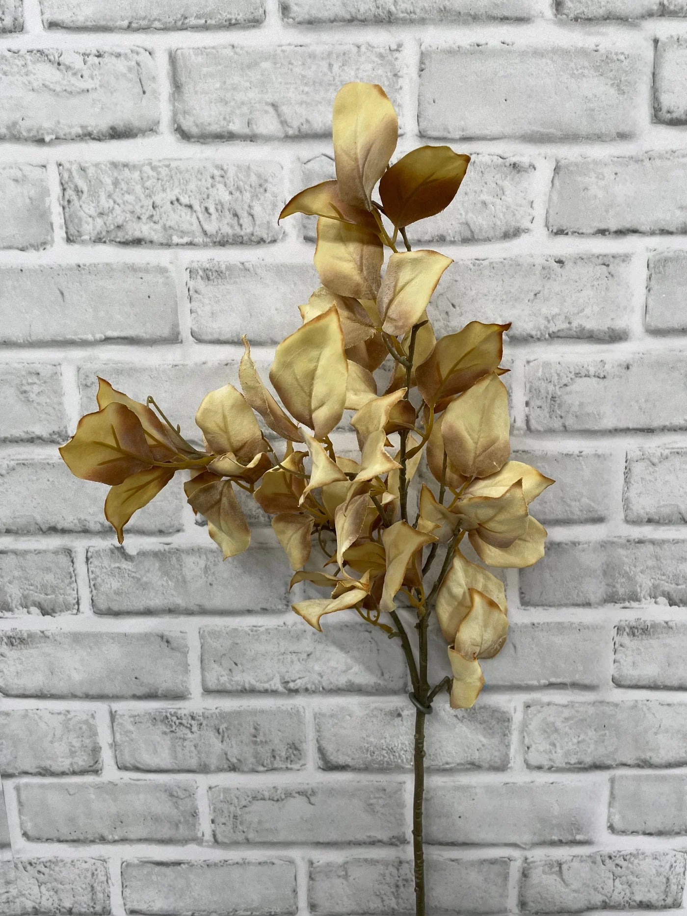 Fall Cream Dried Leaf Spray