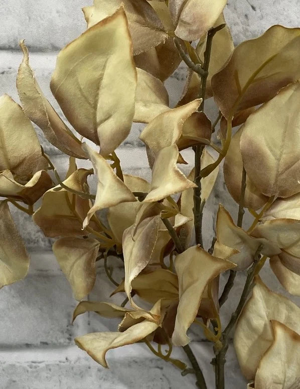 Fall Cream Dried Leaf Spray