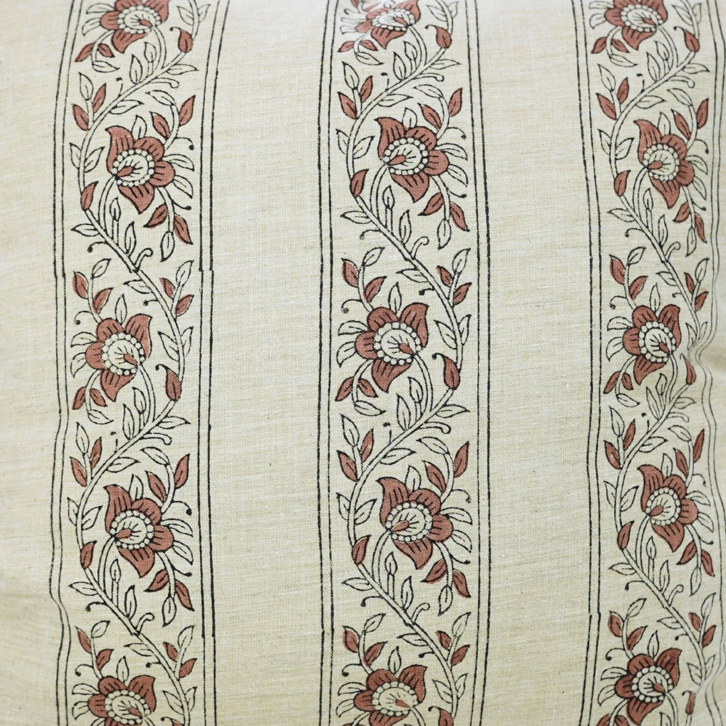 Ashton Block Print Linen Blend Pillow Cover - 18X18