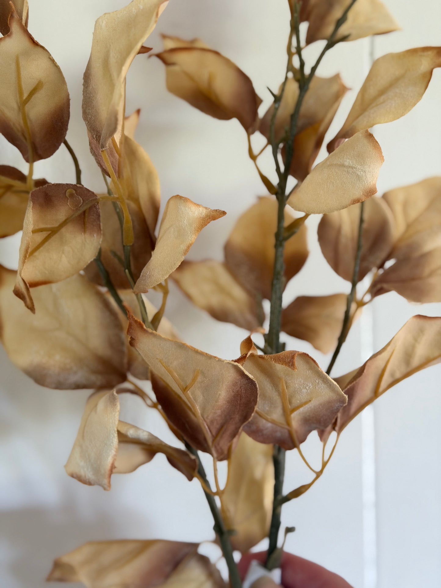Fall Cream Dried Leaf Spray