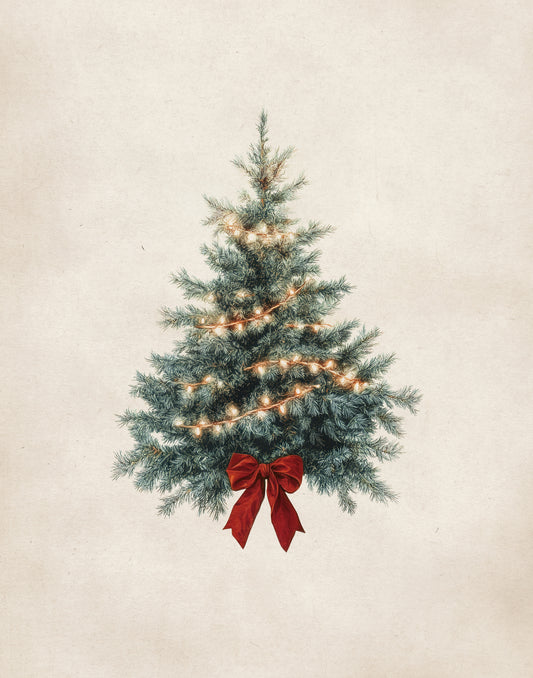 Tree & Bow Print (no frame)