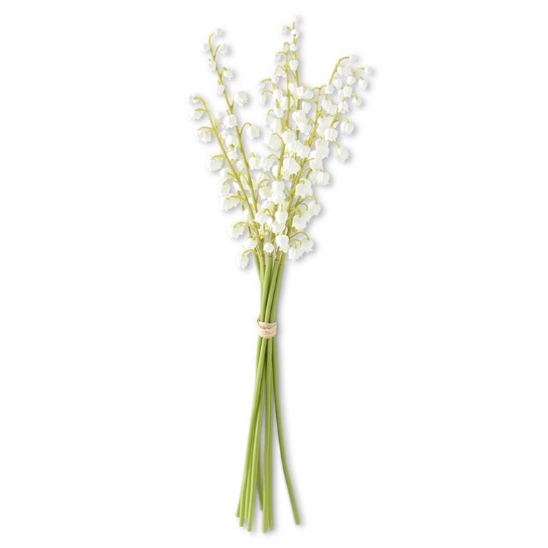 White Real Touch Lily of the Valley Bundle