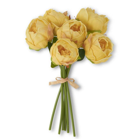 Light Yellow Real Touch Peony Bouquet