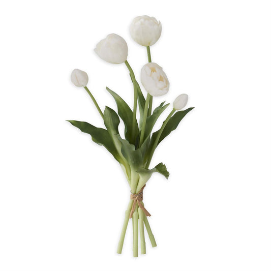 White Real Touch UV Protected Tulip Bundle