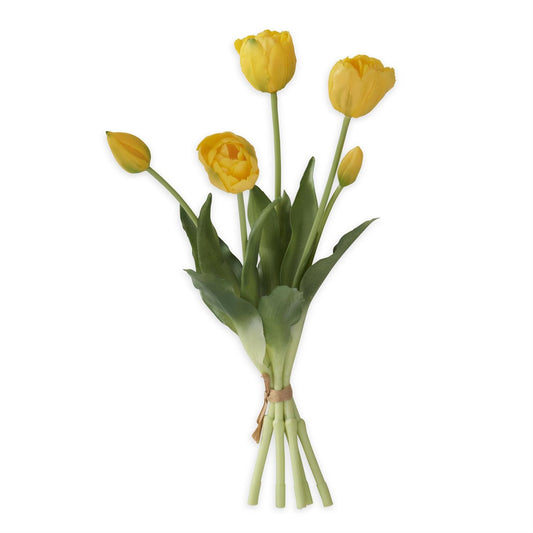 Yellow Real Touch UV Protected Tulip Bundle