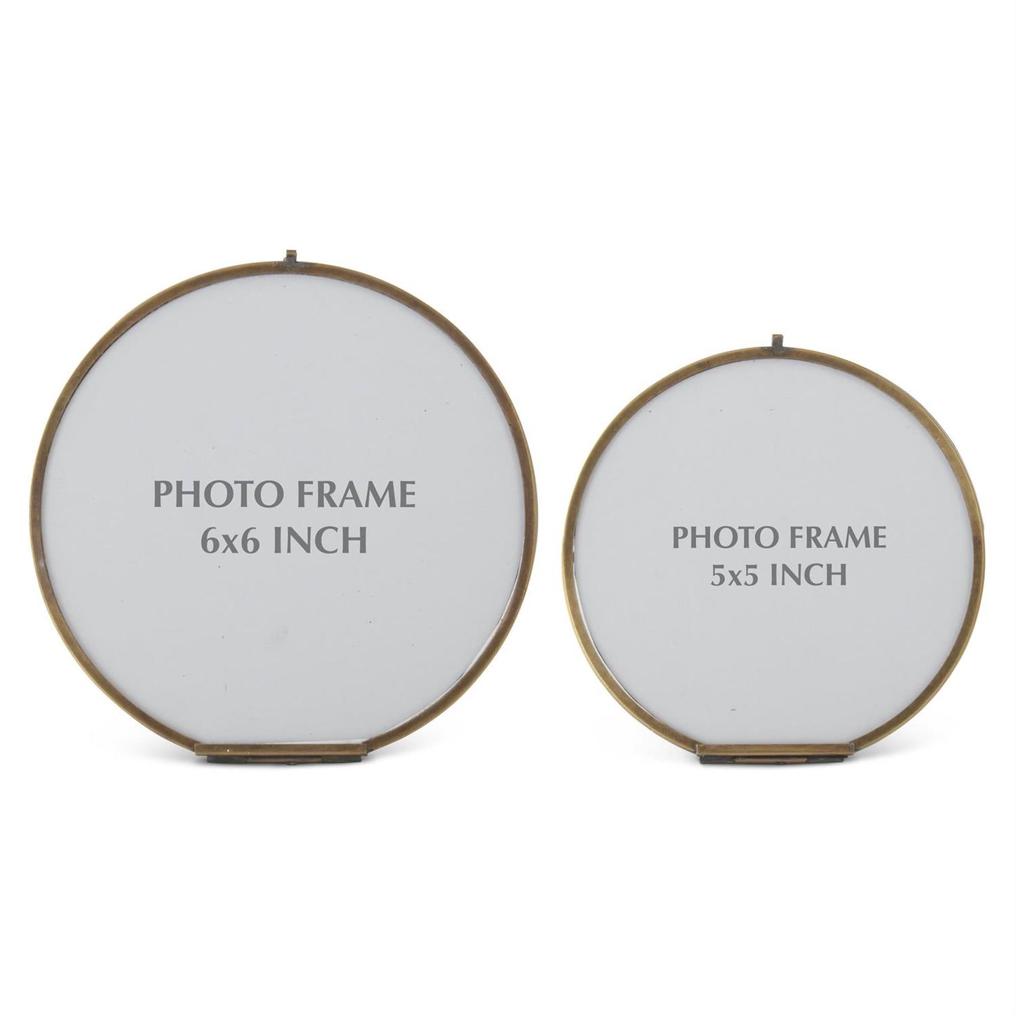 Antiqued Gold Round Frames- Assorted Sizes