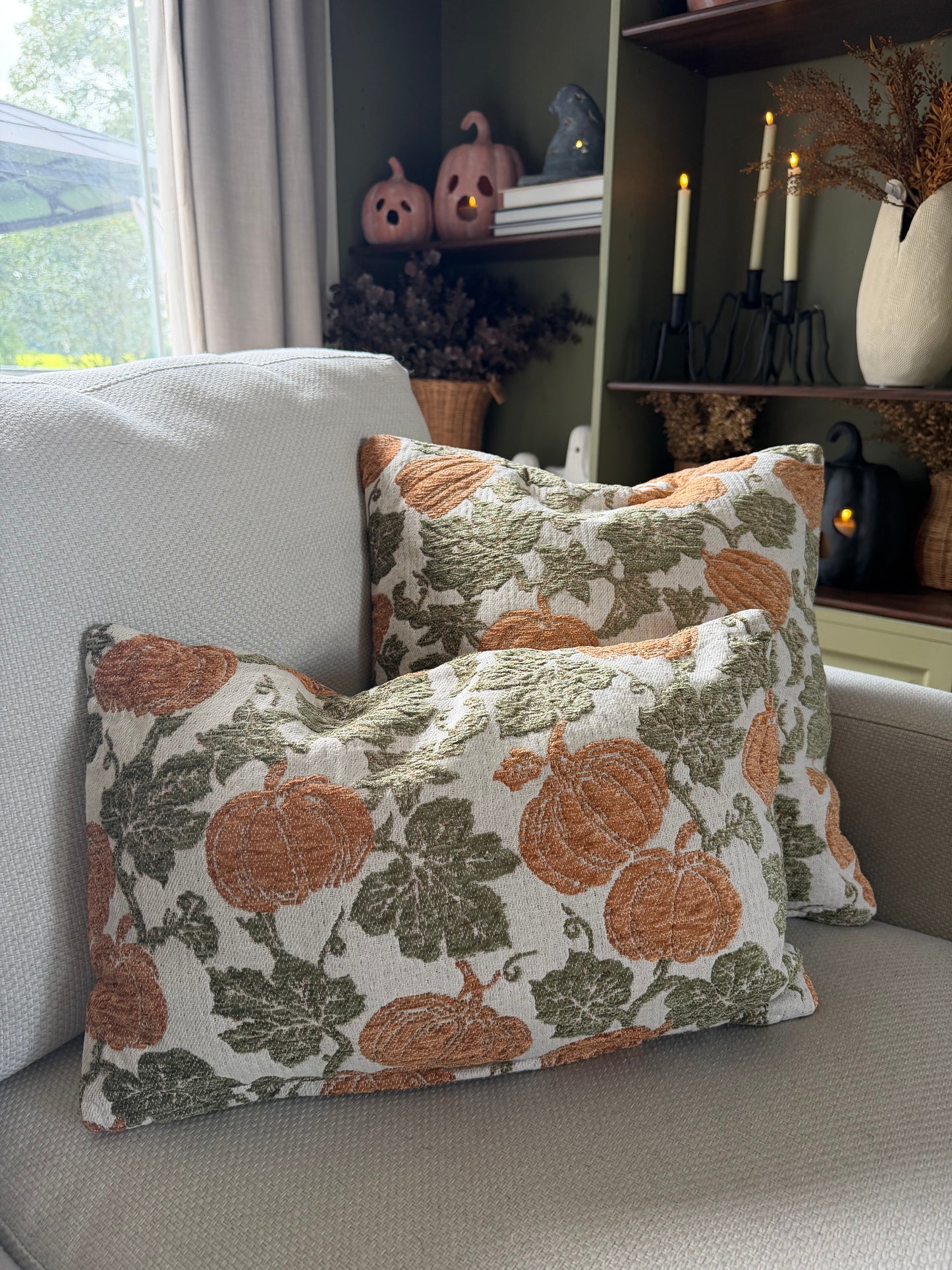 Brocade Pumpkin Lumbar Pillow