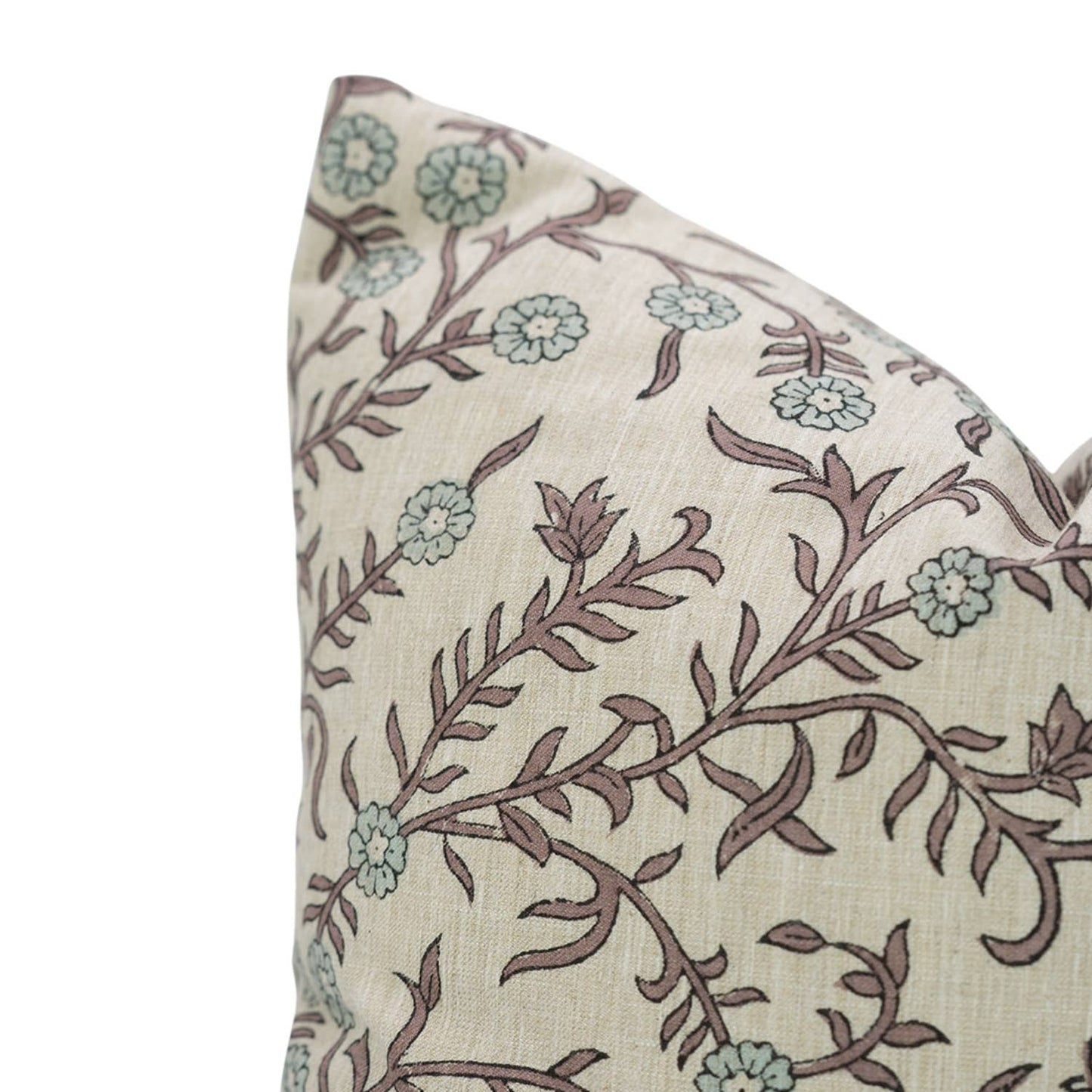 Stella Block Print Linen Blend Pillow Cover-18X18