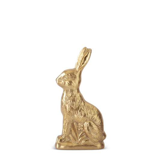 Small Gold Foil Resin Bunny