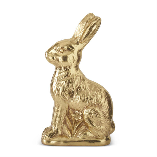 Large Gold Foil Resin Bunny