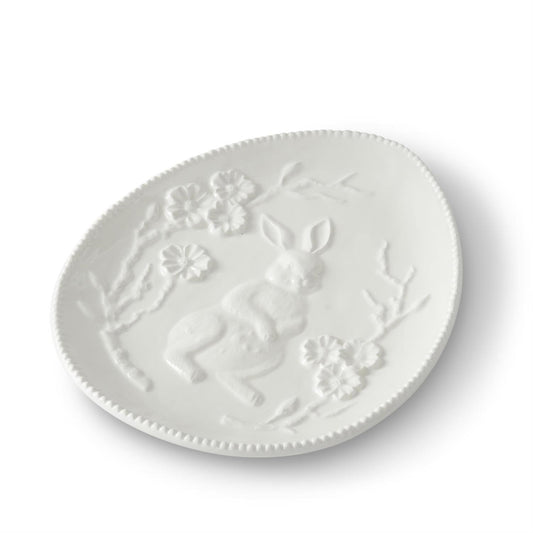 Embossed Bunny Egg Plate