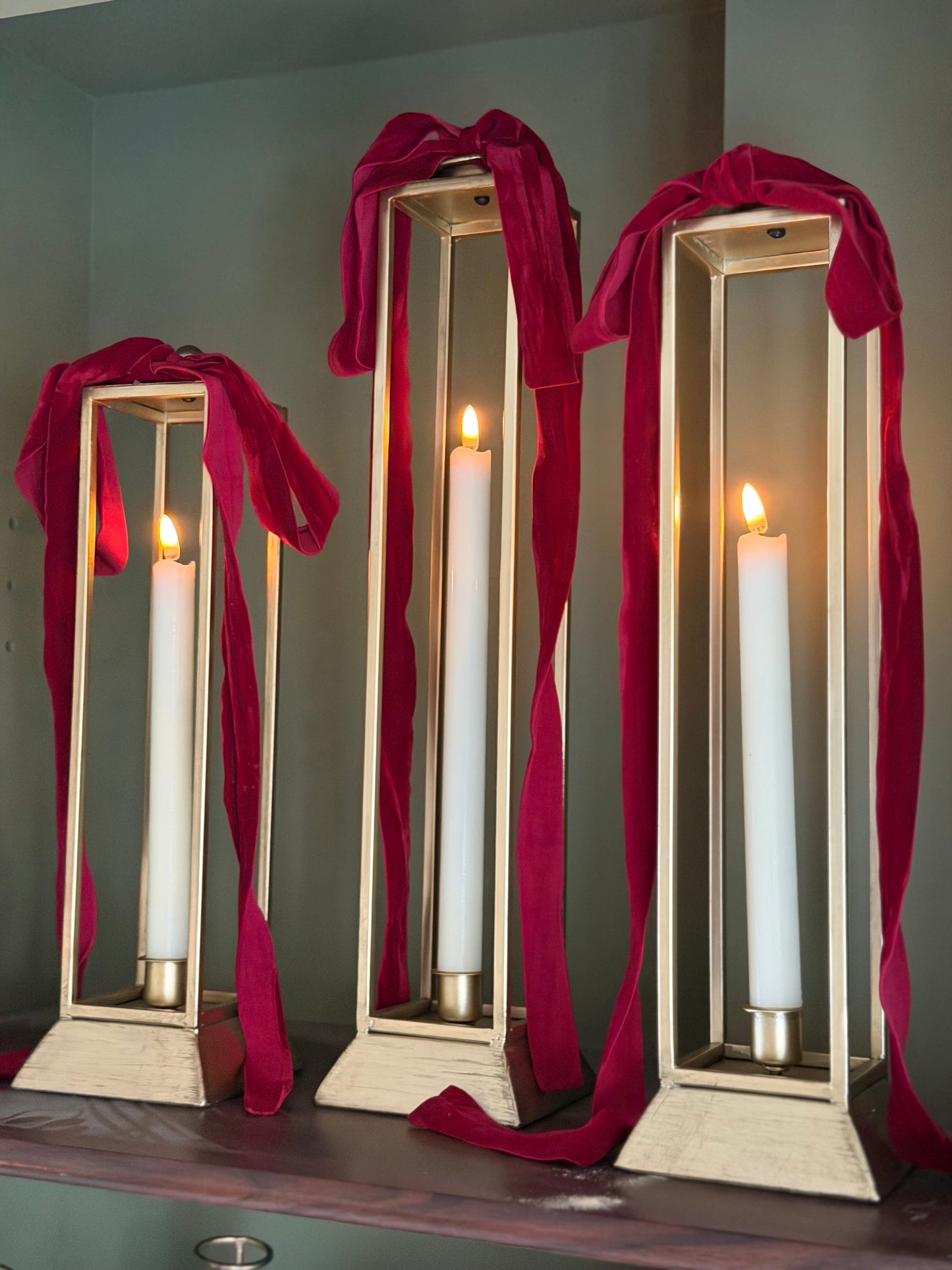 Gold Taper/Pillar Lanterns- Assorted Sizes