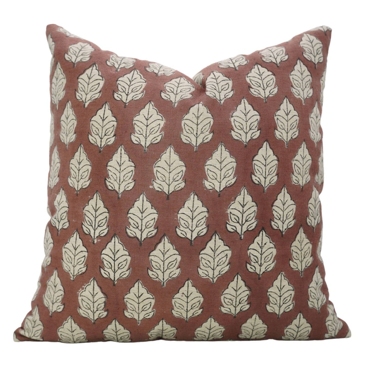 Mable Block Print Linen Blend Pillow Cover - 18X18