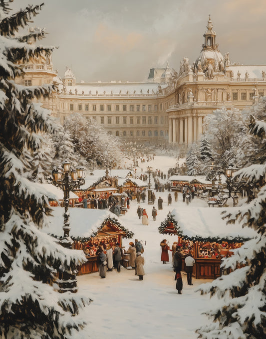 Christmas Market Print (no frame)