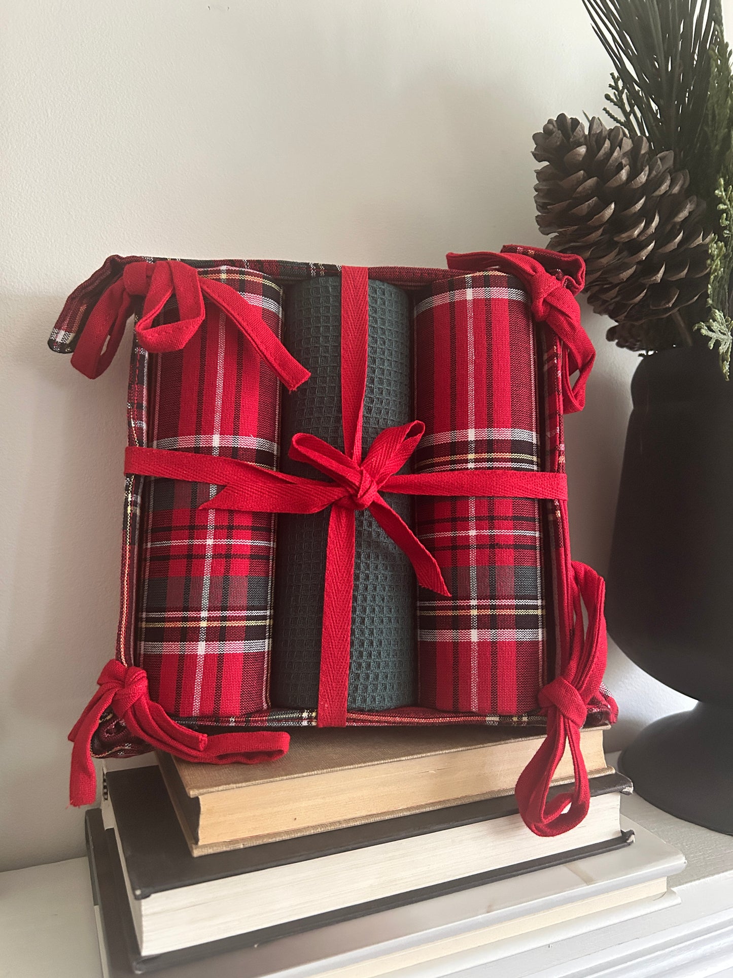 Tartan Tea Towel Hostess Set