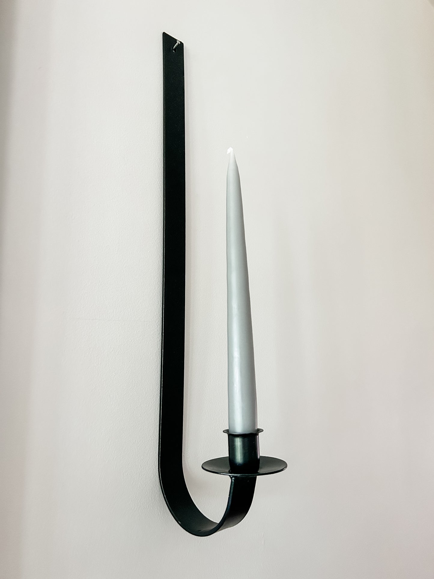 Slender Iron Handcrafted Taper Wall Sconce