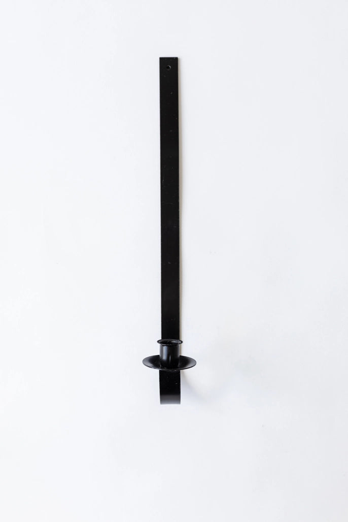 Slender Iron Handcrafted Taper Wall Sconce