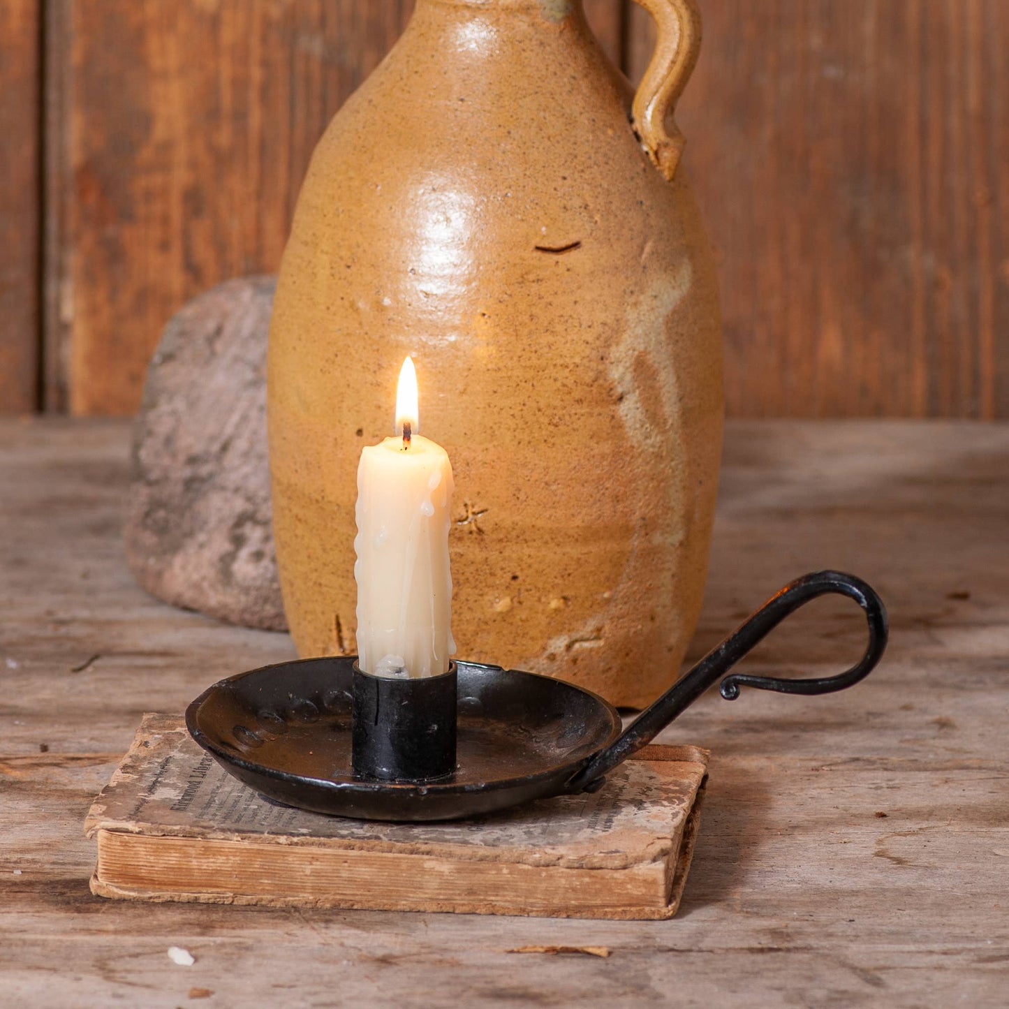 Cast Iron Taper Holder with Handles