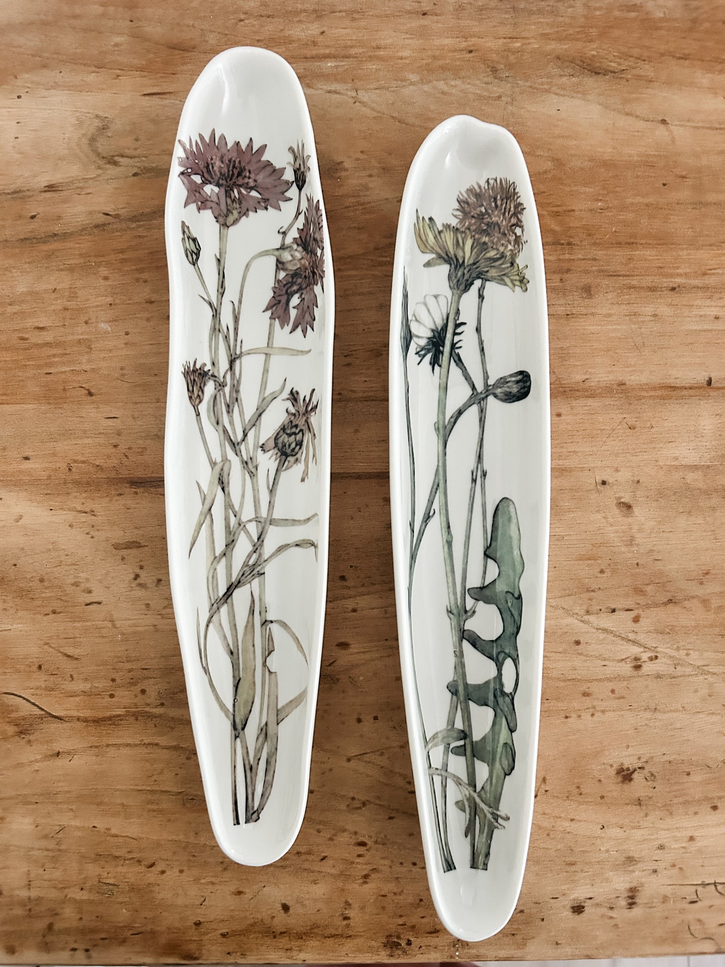 Floral Organic Stoneware Large Dish Assorted