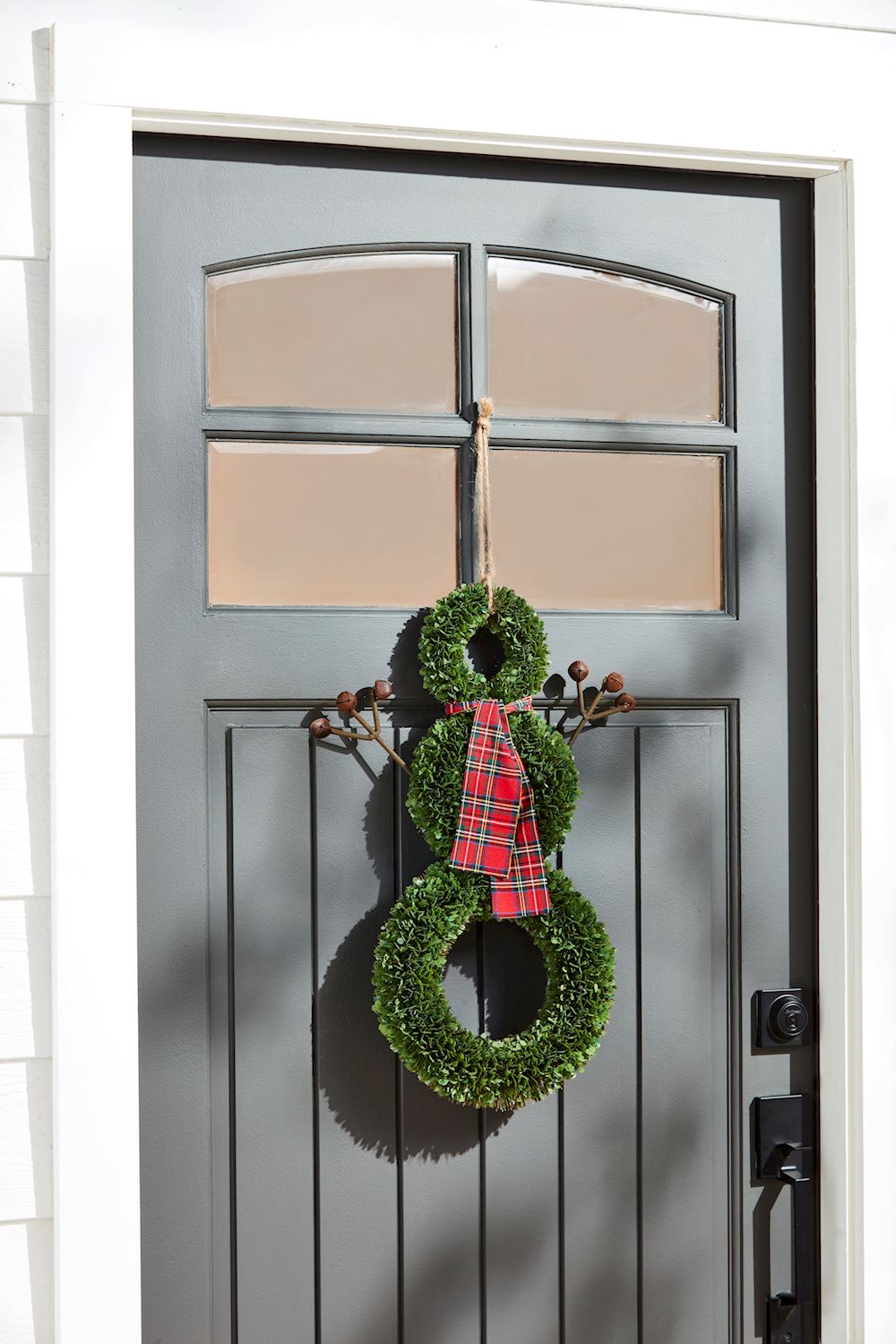 Boxwood Snowman Door Hanger