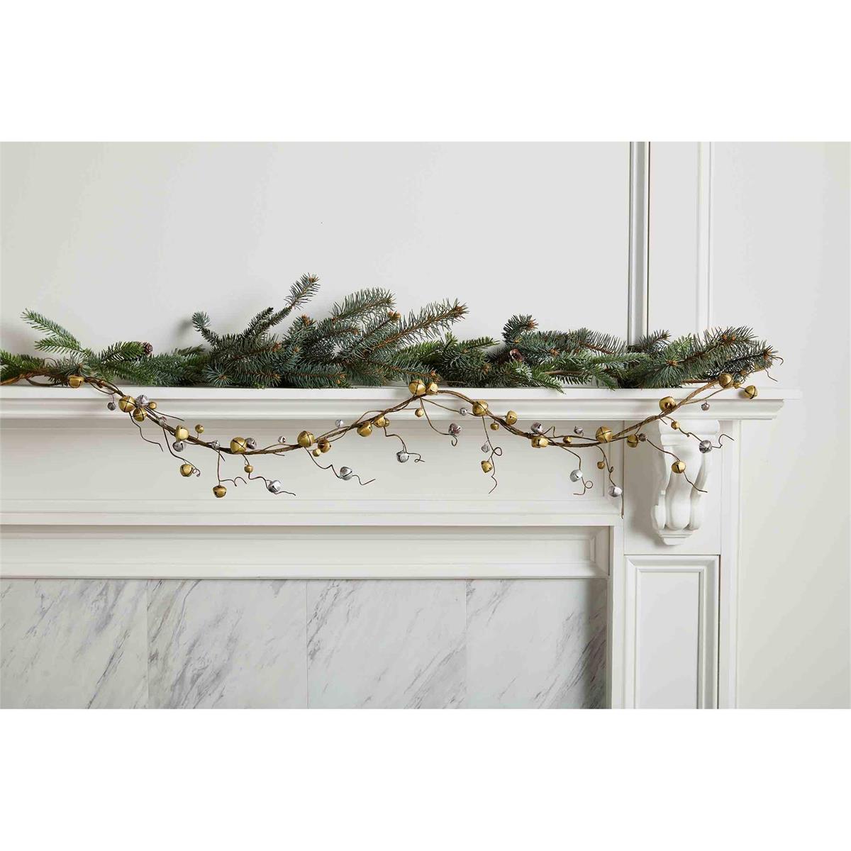 Gold & Silver Jingle Bell Vine Garland