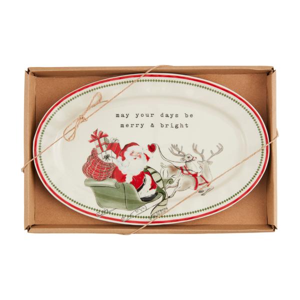 Merry & Bright Sentiment Plate