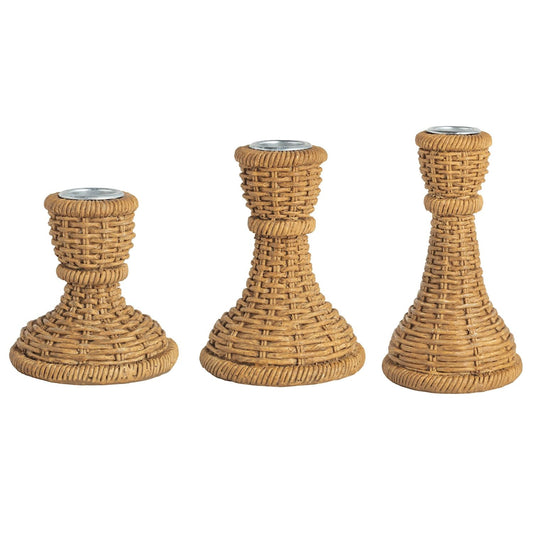 Woven Resin Taper Holders- Assorted Sizes