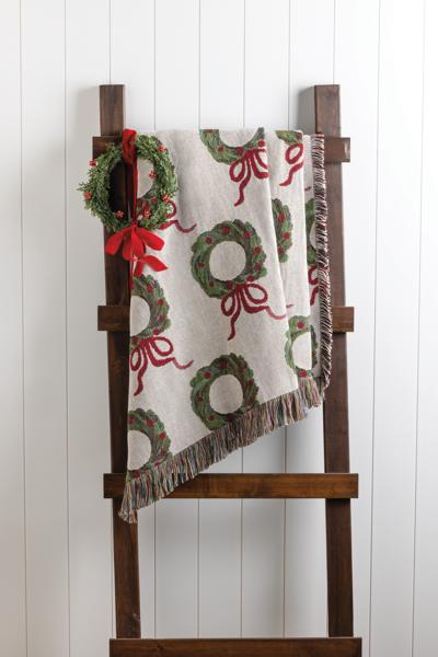 Classic Wreath Jacquard Throw Blanket