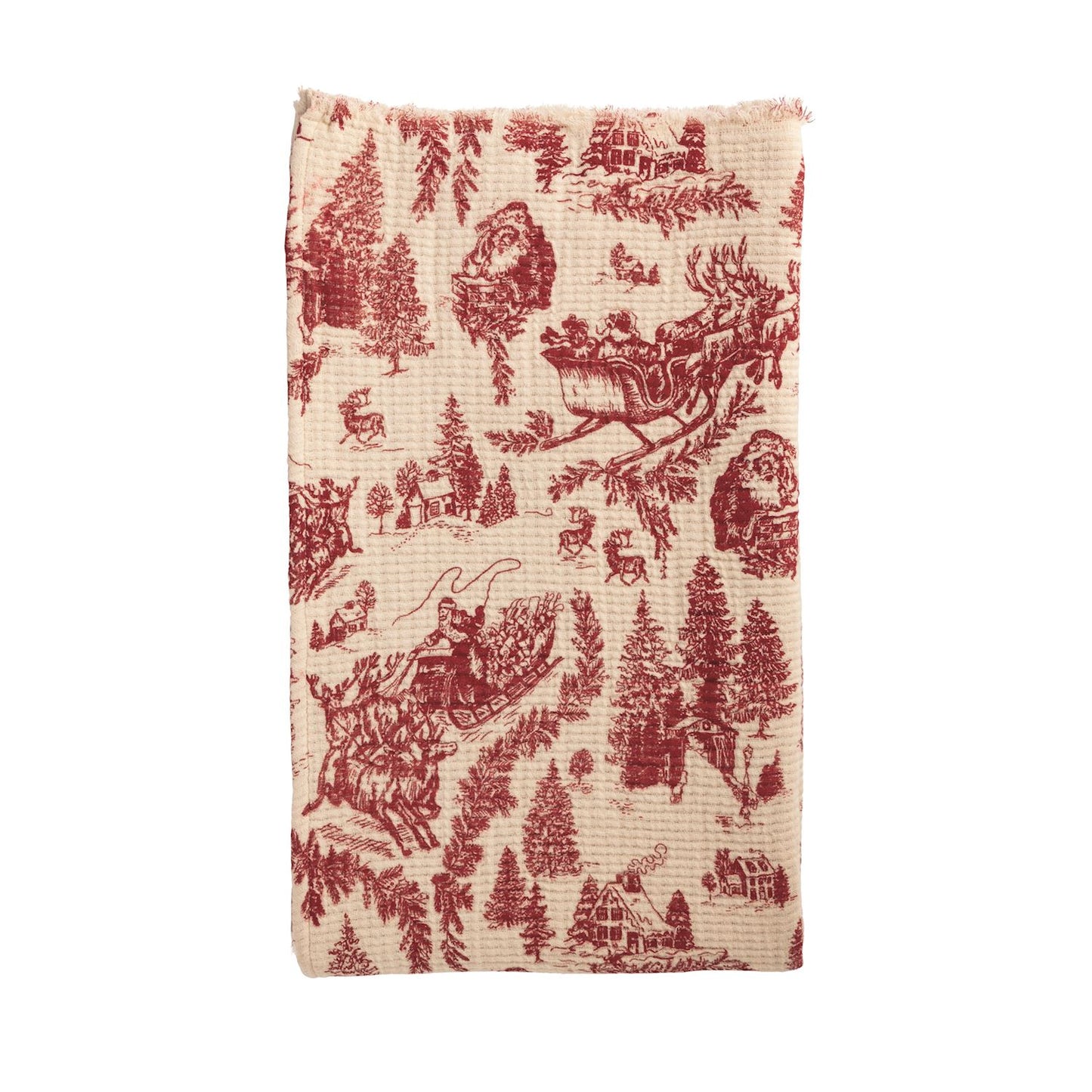 Toile Holiday Blanket