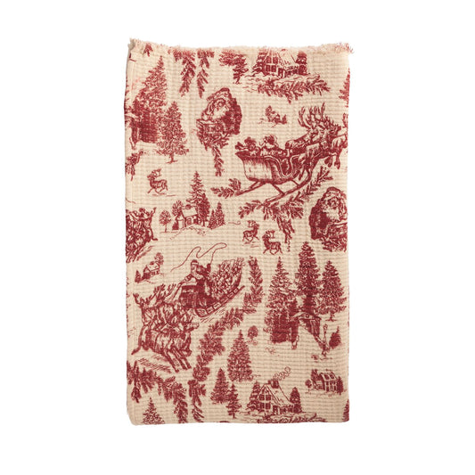Toile Holiday Blanket